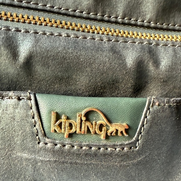 Kipling Gilded Metallic Green Tina Backpack - Picture 5 of 13